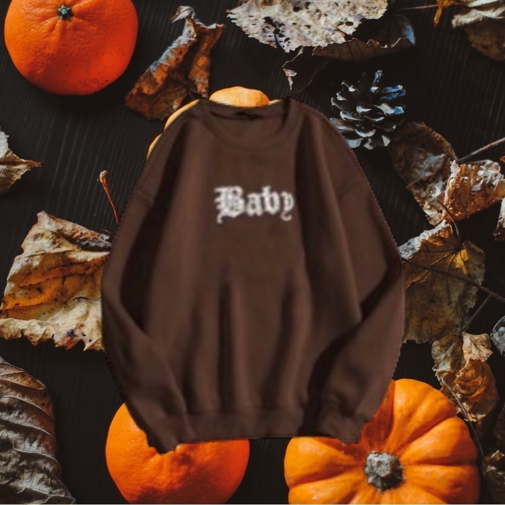 BUNDLE! 2 for 1- Sweatshirts- Dividend-Shein-Graphic -Grey-Brown-EUC-SzM-Cozy!🍂 - Picture 4 of 12